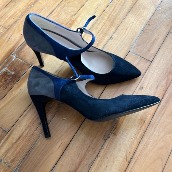 Nine west suede colorblock mary jane heels - Picture 1 of 6